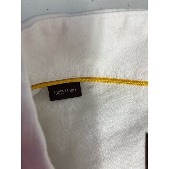 Robert Talbott Mens‎ Ivory Linen Vacay Resort Luxury Natural fibers size XL - Picture 6 of 11